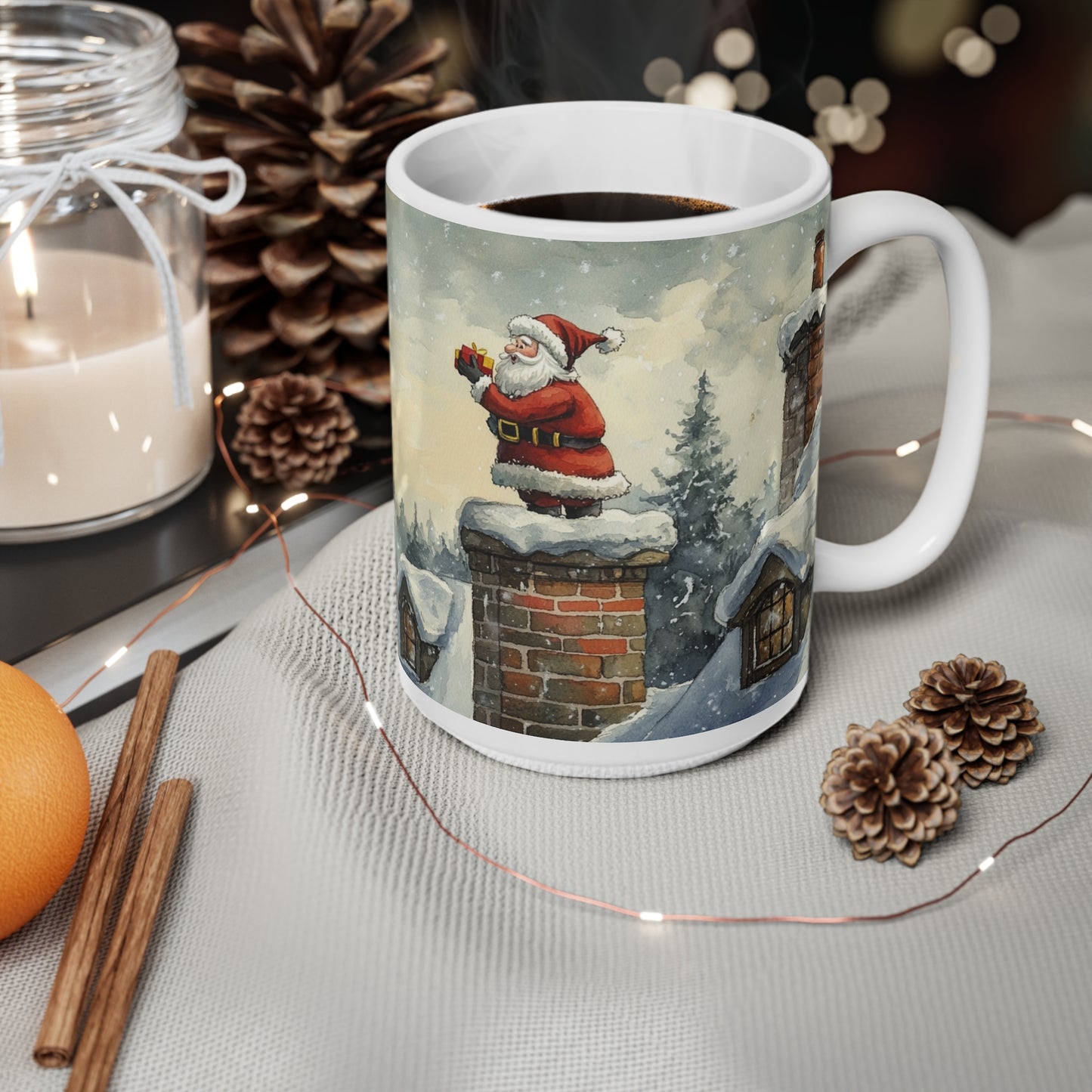 Keramisk Julekopp med Julemotiv #81 – Perfekt Gave til Kaffe, Te eller Kakao