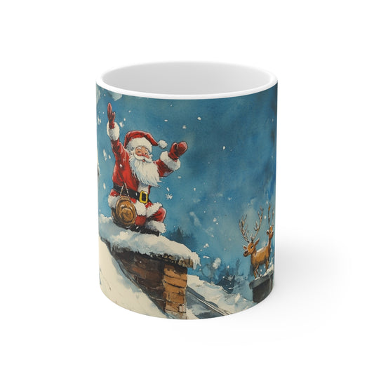 Keramisk Julekopp med Julemotiv #82 – Perfekt Gave til Kaffe, Te eller Kakao