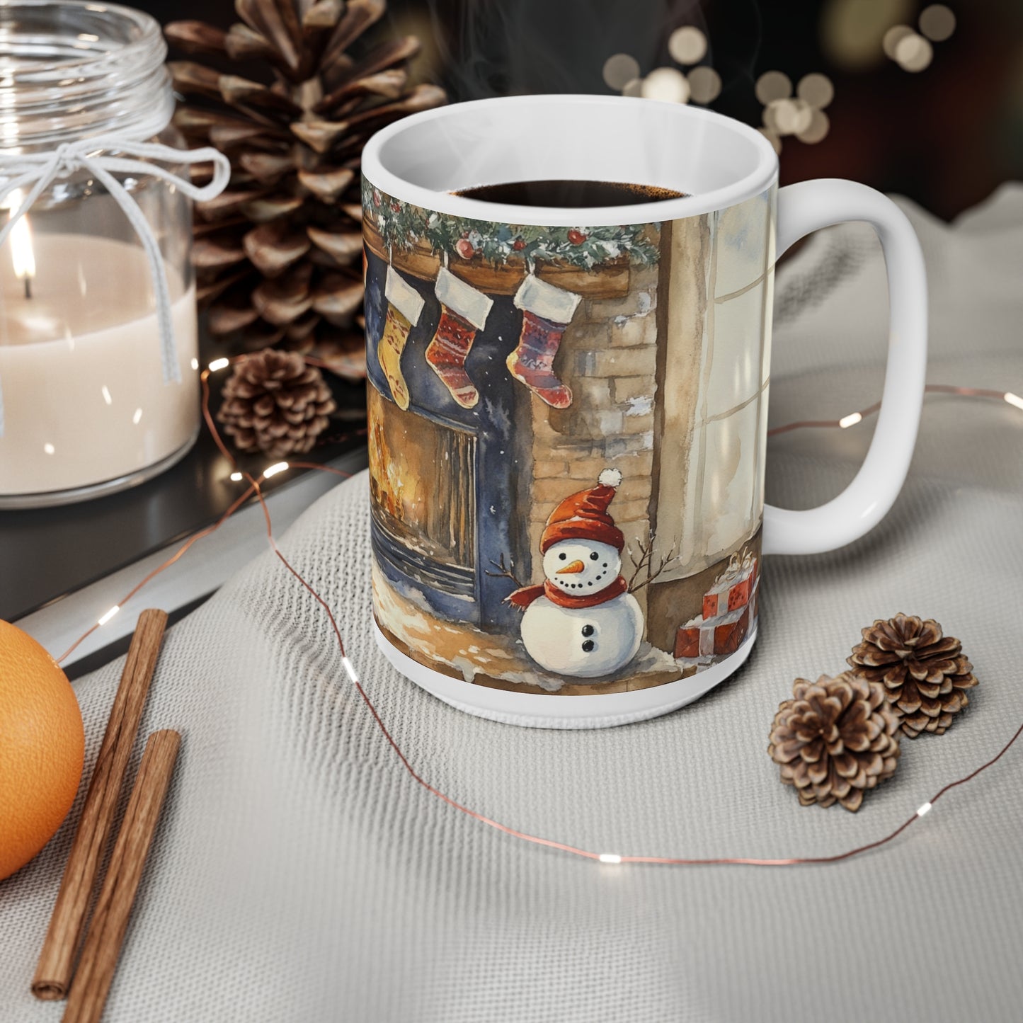 Keramisk Julekopp med Julemotiv #99 – Perfekt Gave til Kaffe, Te eller Kakao