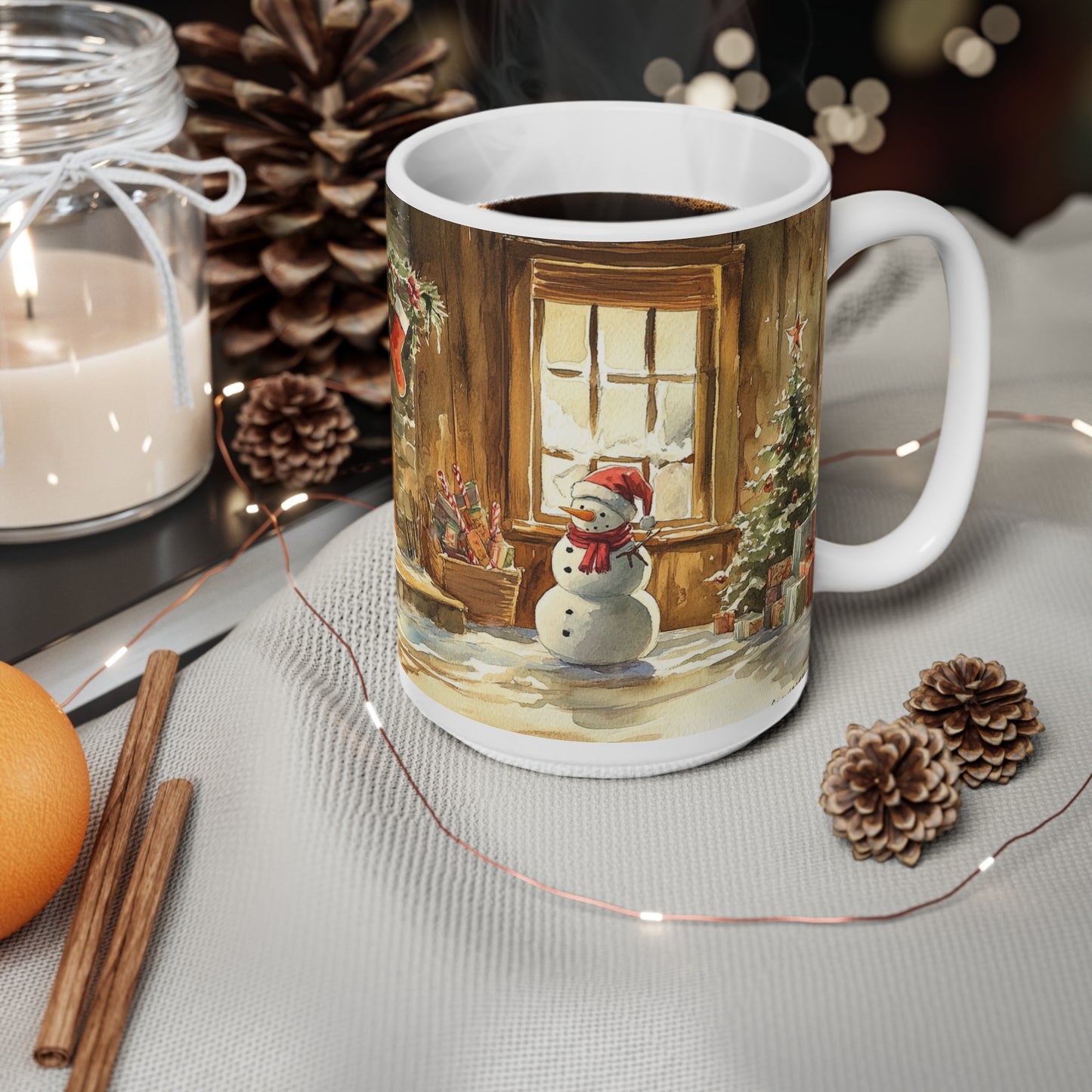 Keramisk Julekopp med Julemotiv #100 – Perfekt Gave til Kaffe, Te eller Kakao