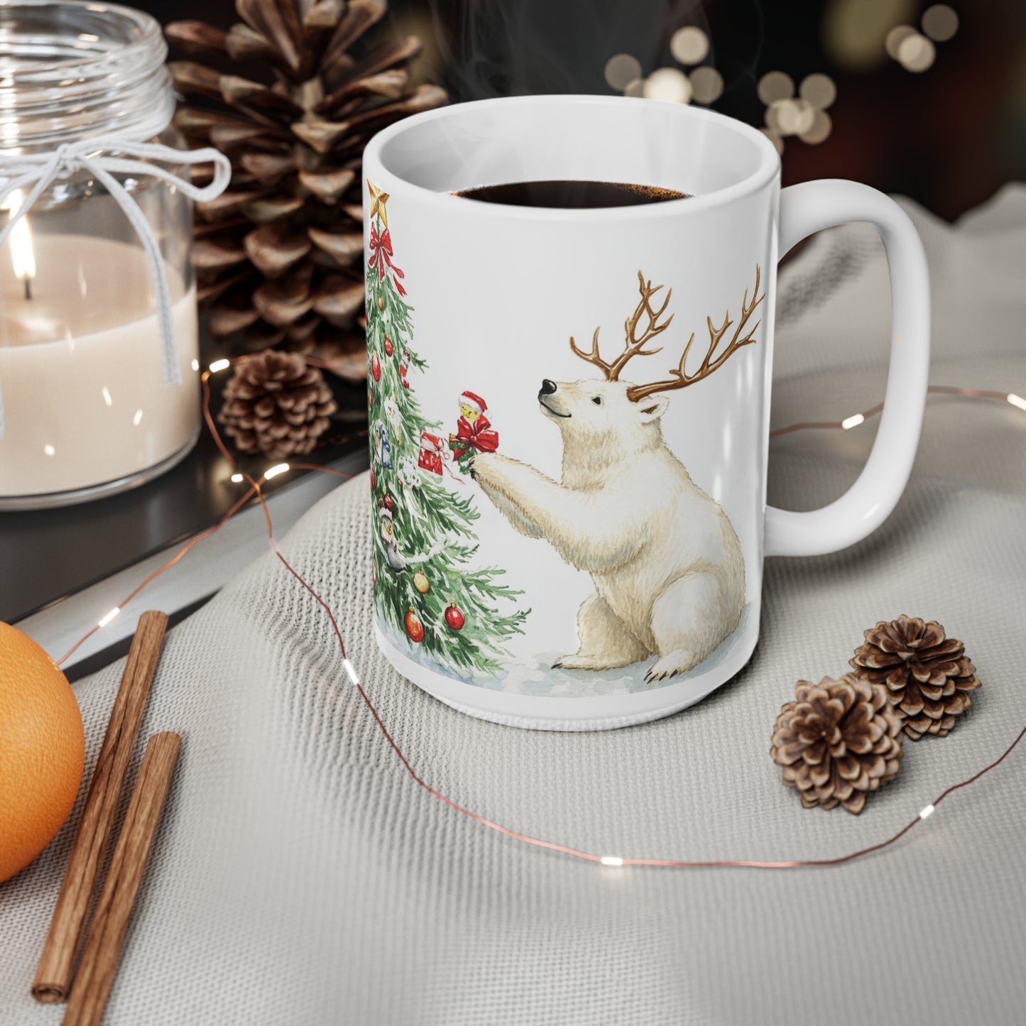 Keramisk Julekopp med Julemotiv #56 – Perfekt Gave til Kaffe, Te eller Kakao