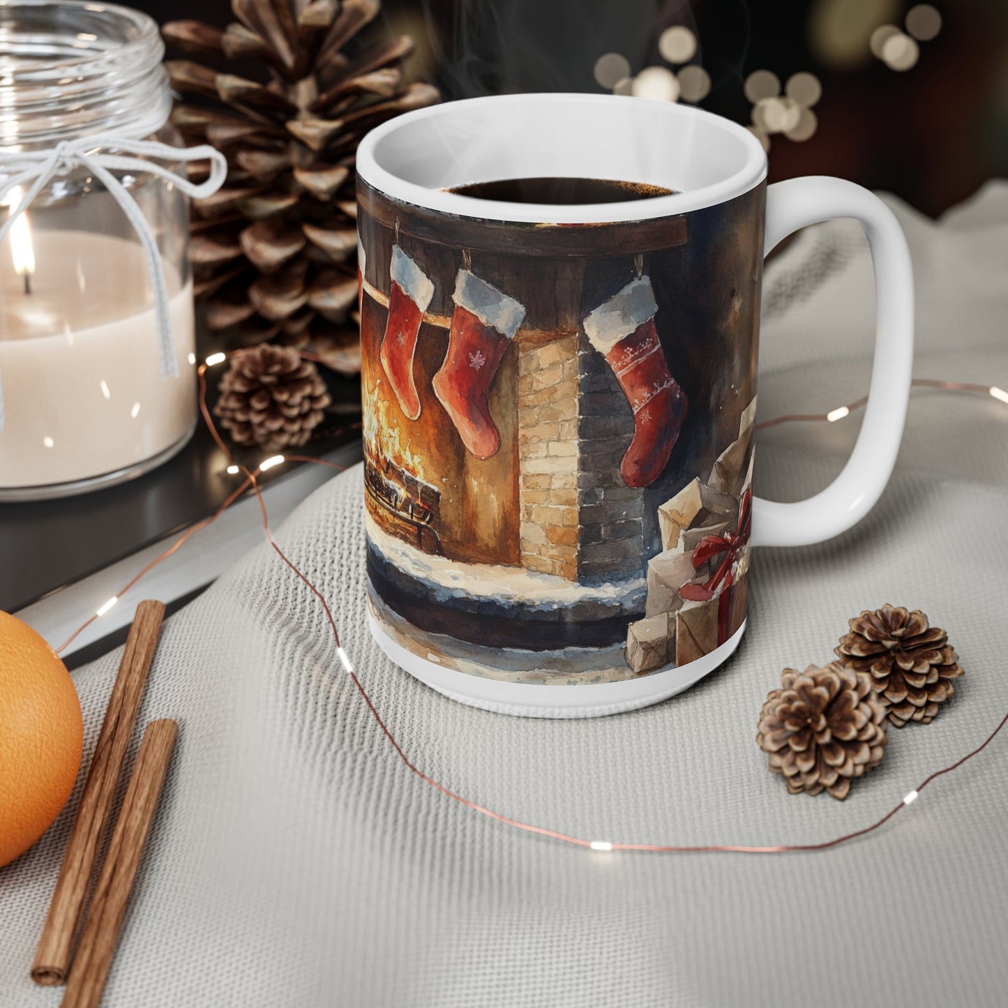 Keramisk Julekopp med Julemotiv #98 – Perfekt Gave til Kaffe, Te eller Kakao