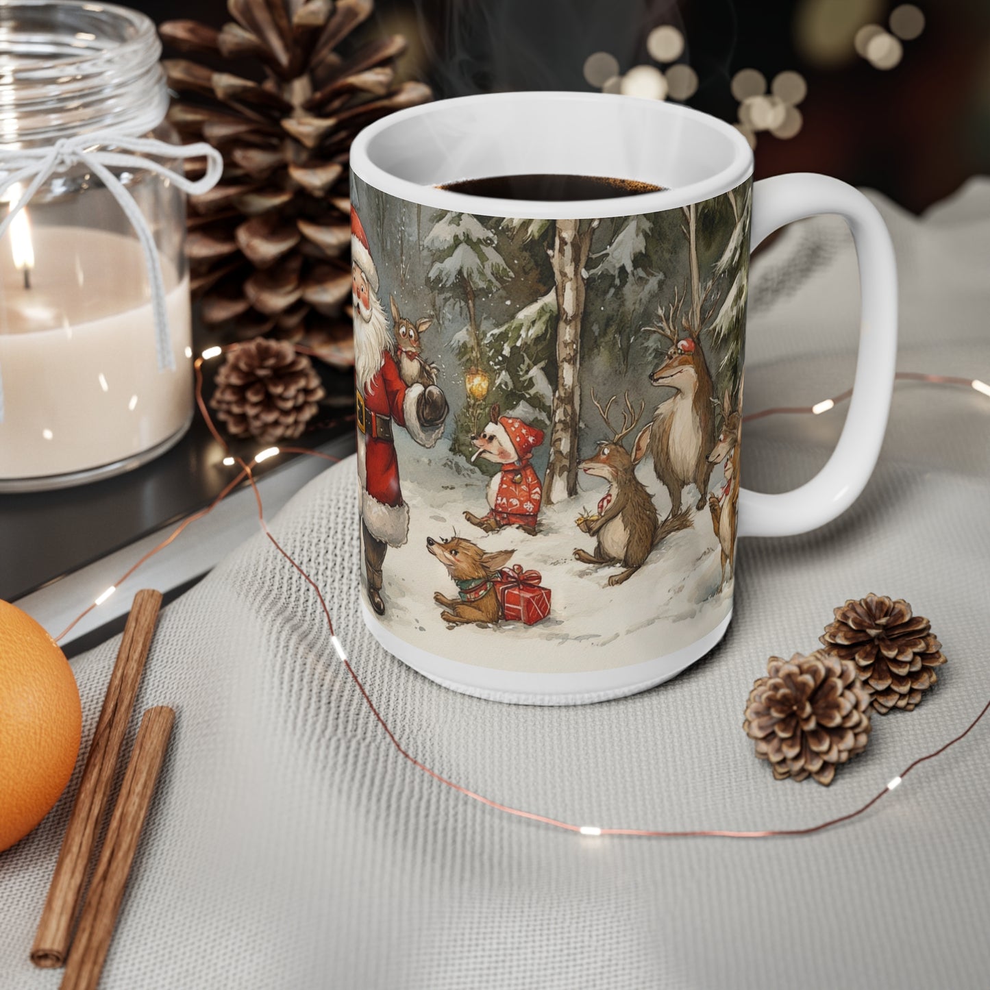 Keramisk Julekopp med Julemotiv #66 – Perfekt Gave til Kaffe, Te eller Kakao