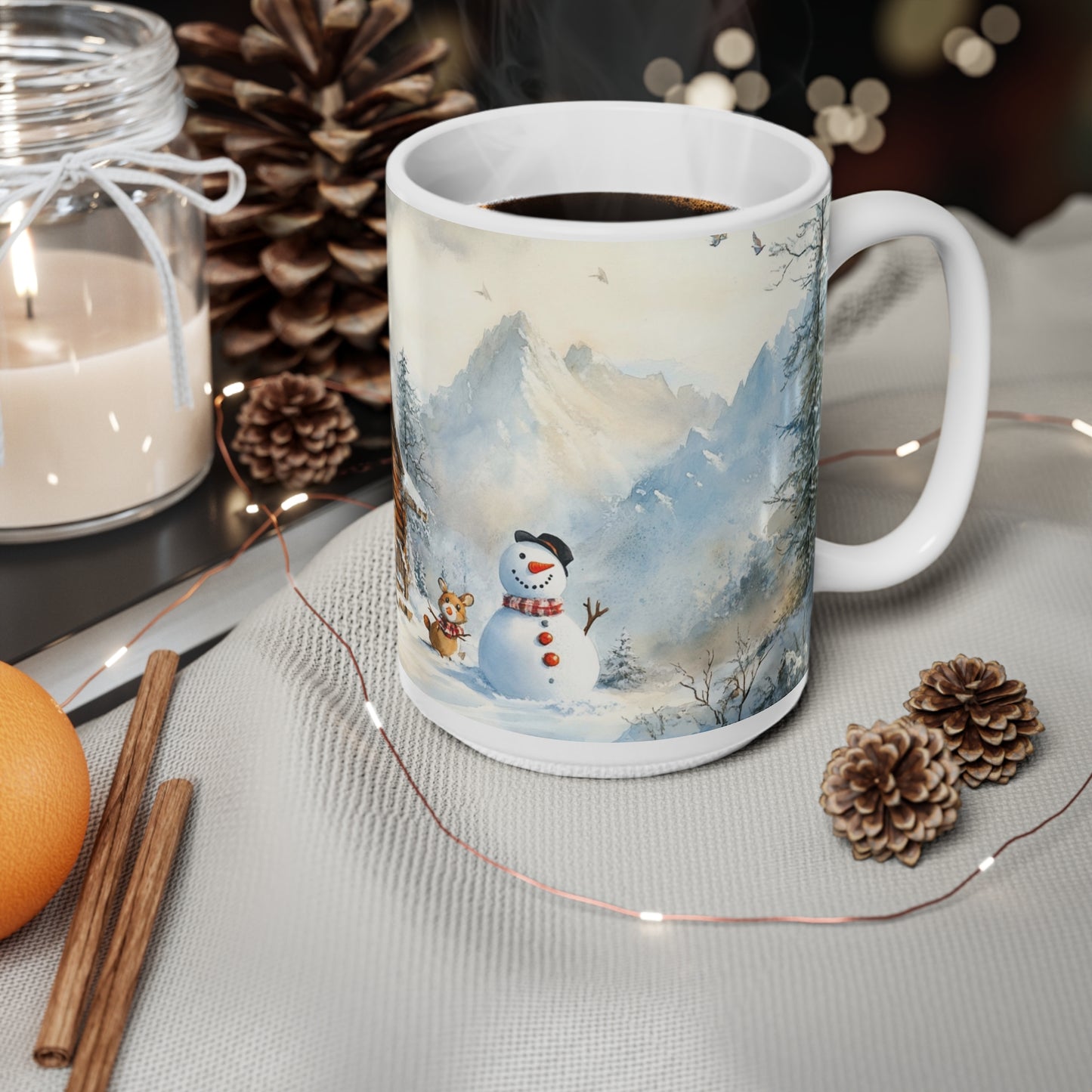 Keramisk Julekopp med Julemotiv #7 – Perfekt Gave til Kaffe, Te eller Kakao