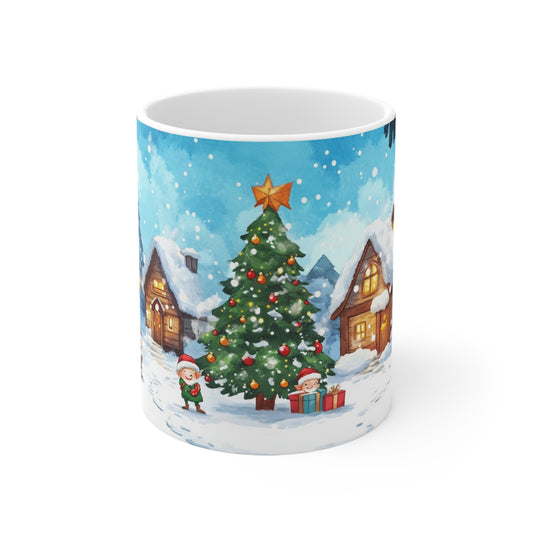 Keramisk Julekopp med Julemotiv #94 – Perfekt Gave til Kaffe, Te eller Kakao