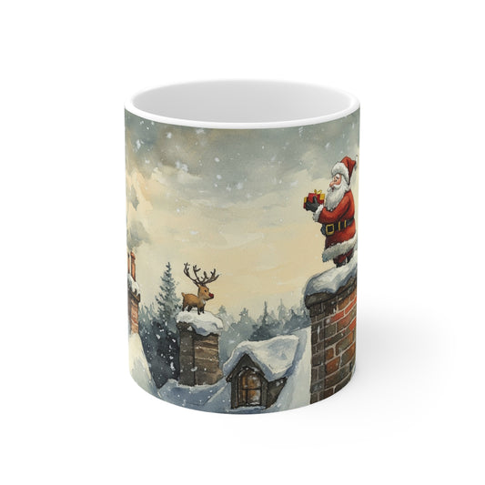 Keramisk Julekopp med Julemotiv #81 – Perfekt Gave til Kaffe, Te eller Kakao