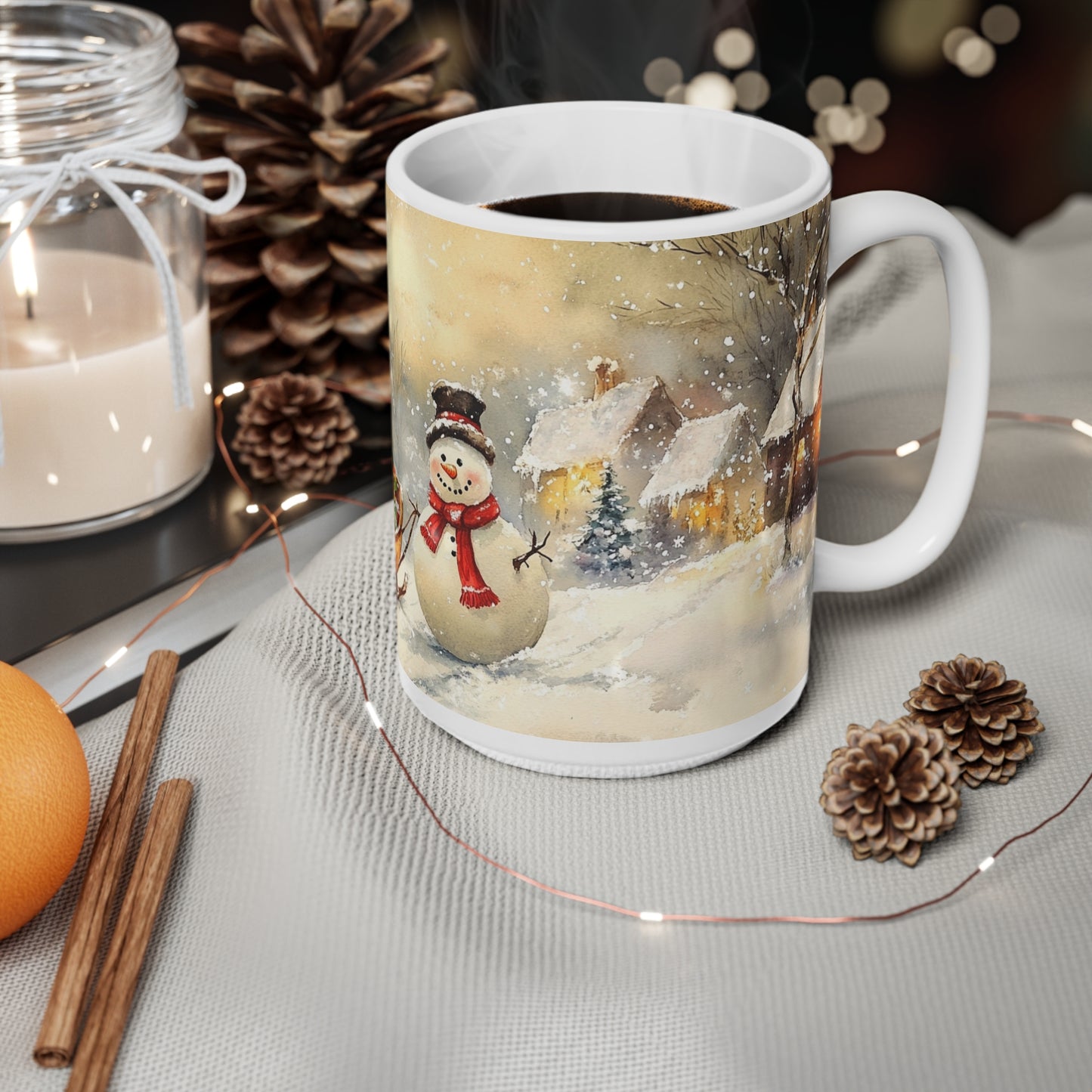 Keramisk Julekopp med Julemotiv #73 – Perfekt Gave til Kaffe, Te eller Kakao