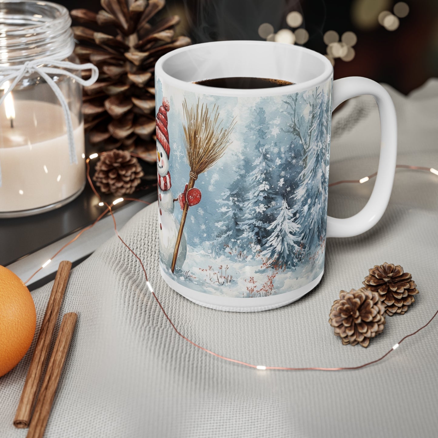 Keramisk Julekopp med Julemotiv #62 – Perfekt Gave til Kaffe, Te eller Kakao