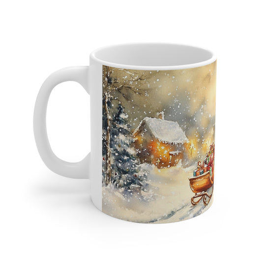 Keramisk Julekopp med Julemotiv #73 – Perfekt Gave til Kaffe, Te eller Kakao