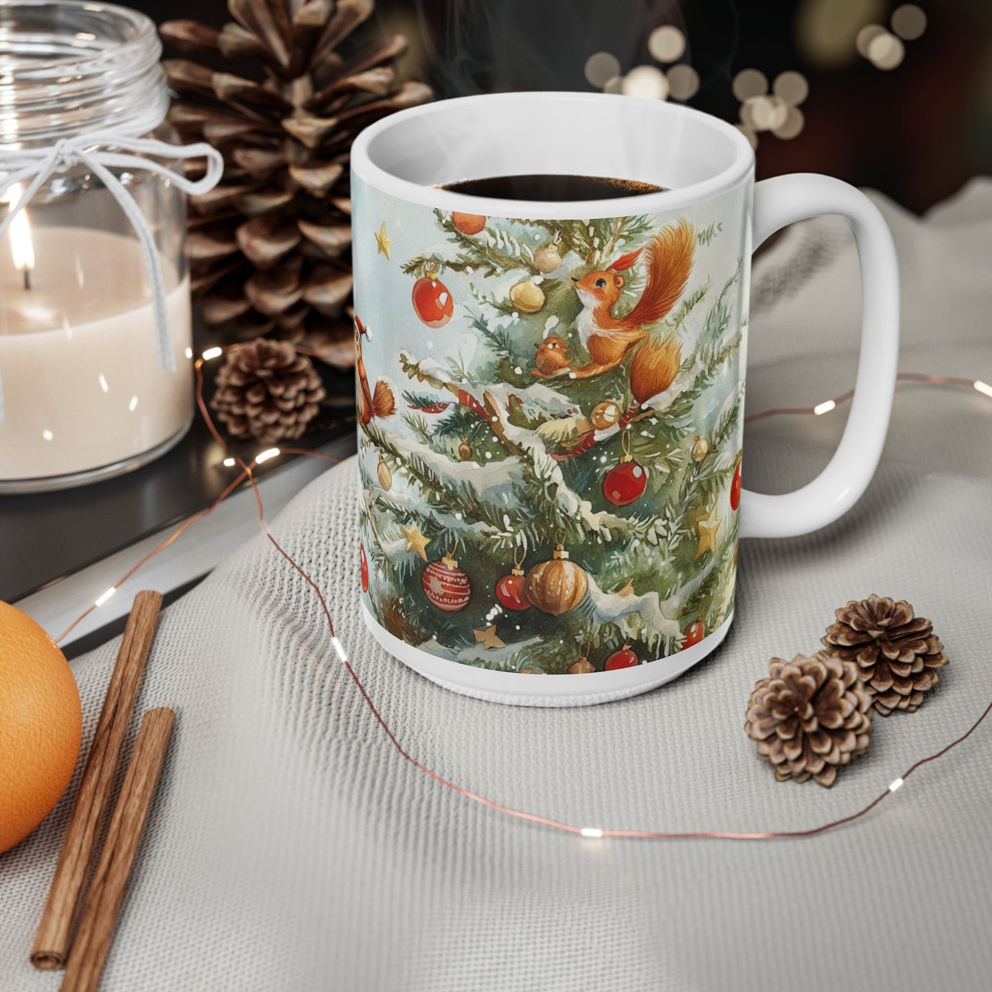 Keramisk Julekopp med Julemotiv #2 – Perfekt Gave til Kaffe, Te eller Kakao