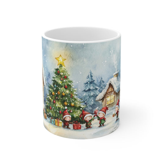 Keramisk Julekopp med Julemotiv #92 – Perfekt Gave til Kaffe, Te eller Kakao