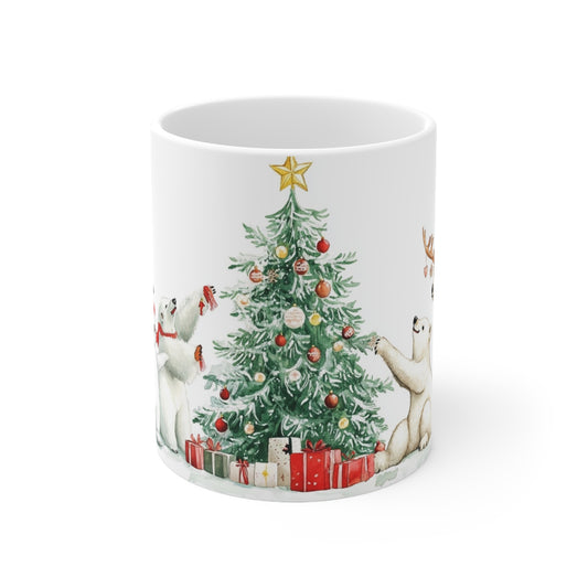 Keramisk Julekopp med Julemotiv #55 – Perfekt Gave til Kaffe, Te eller Kakao