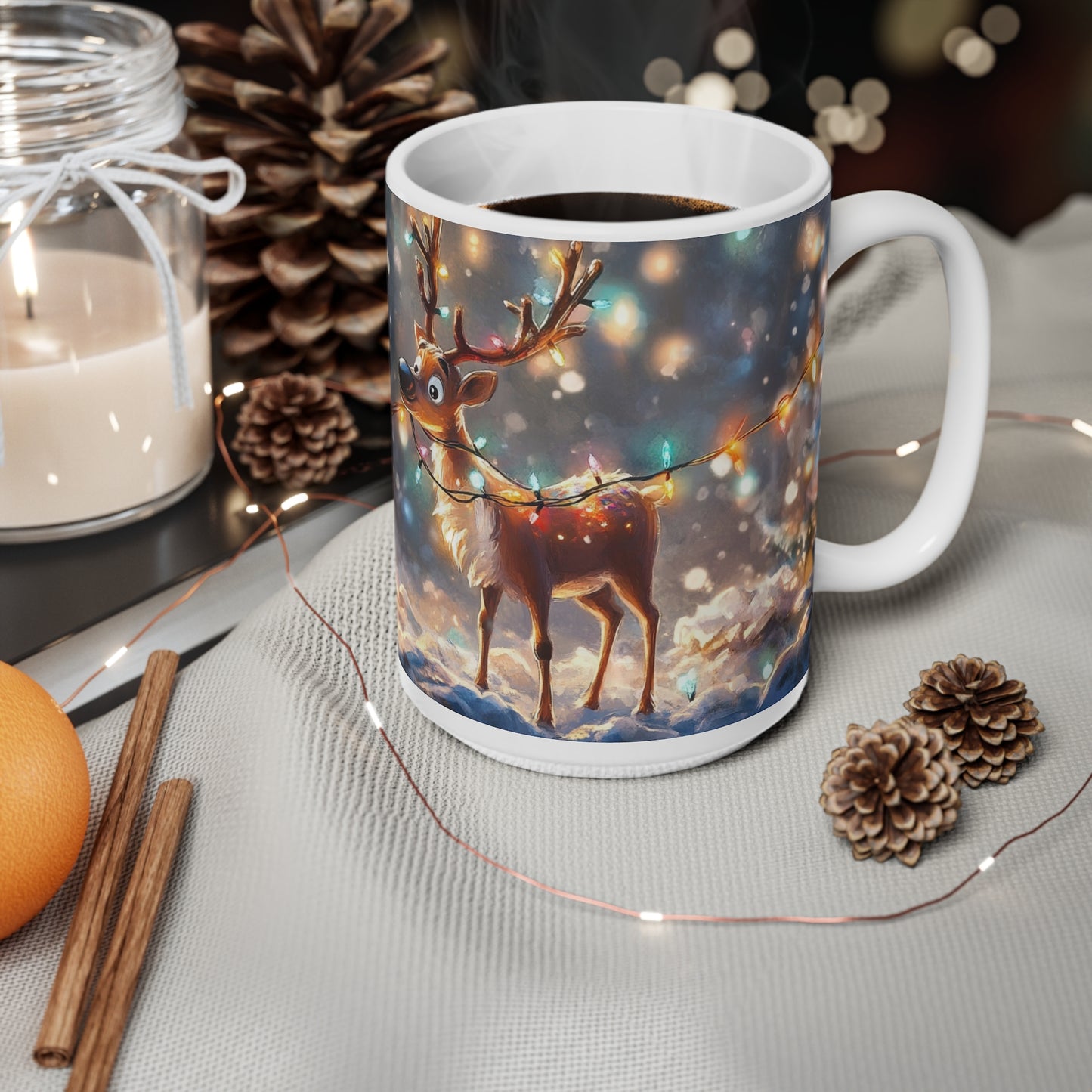 Keramisk Julekopp med Julemotiv #37 – Perfekt Gave til Kaffe, Te eller Kakao