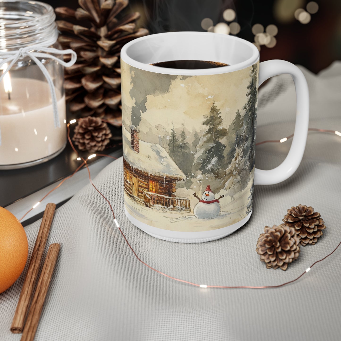 Keramisk Julekopp med Julemotiv #6 – Perfekt Gave til Kaffe, Te eller Kakao