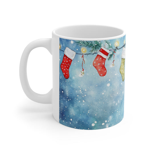 Keramisk Julekopp med Julemotiv #22 – Perfekt Gave til Kaffe, Te eller Kakao