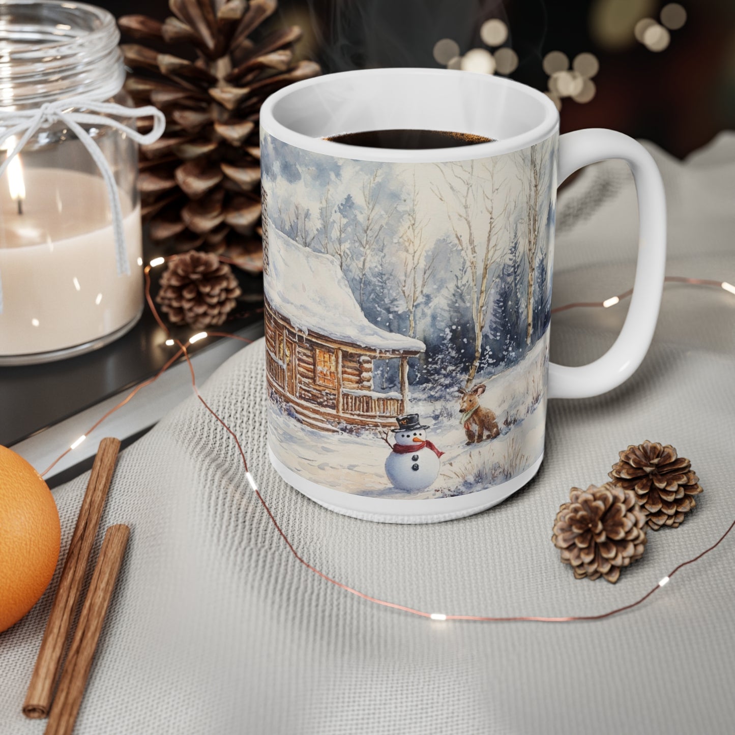 Keramisk Julekopp med Julemotiv #12 – Perfekt Gave til Kaffe, Te eller Kakao