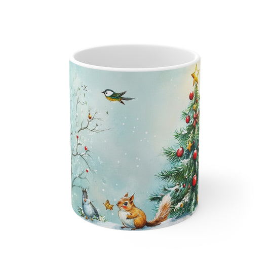 Keramisk Julekopp med Julemotiv #1 – Perfekt Gave til Kaffe, Te eller Kakao