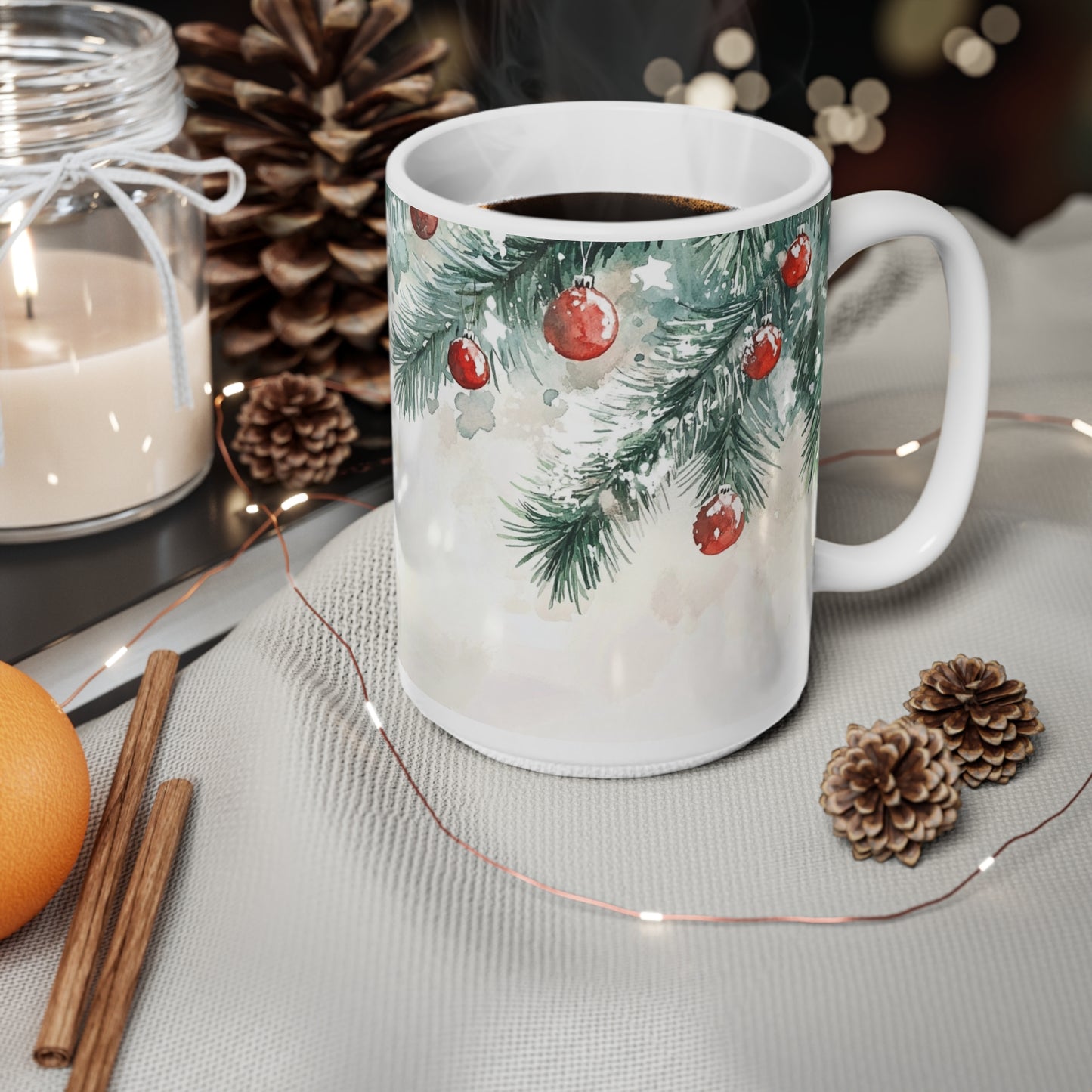 Keramisk Julekopp med Julemotiv #27 – Perfekt Gave til Kaffe, Te eller Kakao