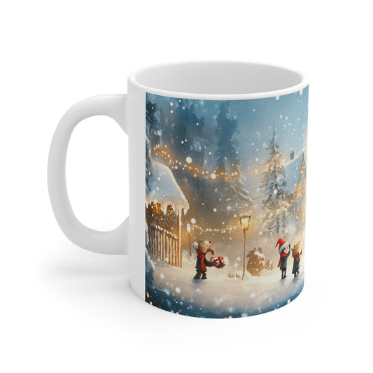 Keramisk Julekopp med Julemotiv #90 – Perfekt Gave til Kaffe, Te eller Kakao