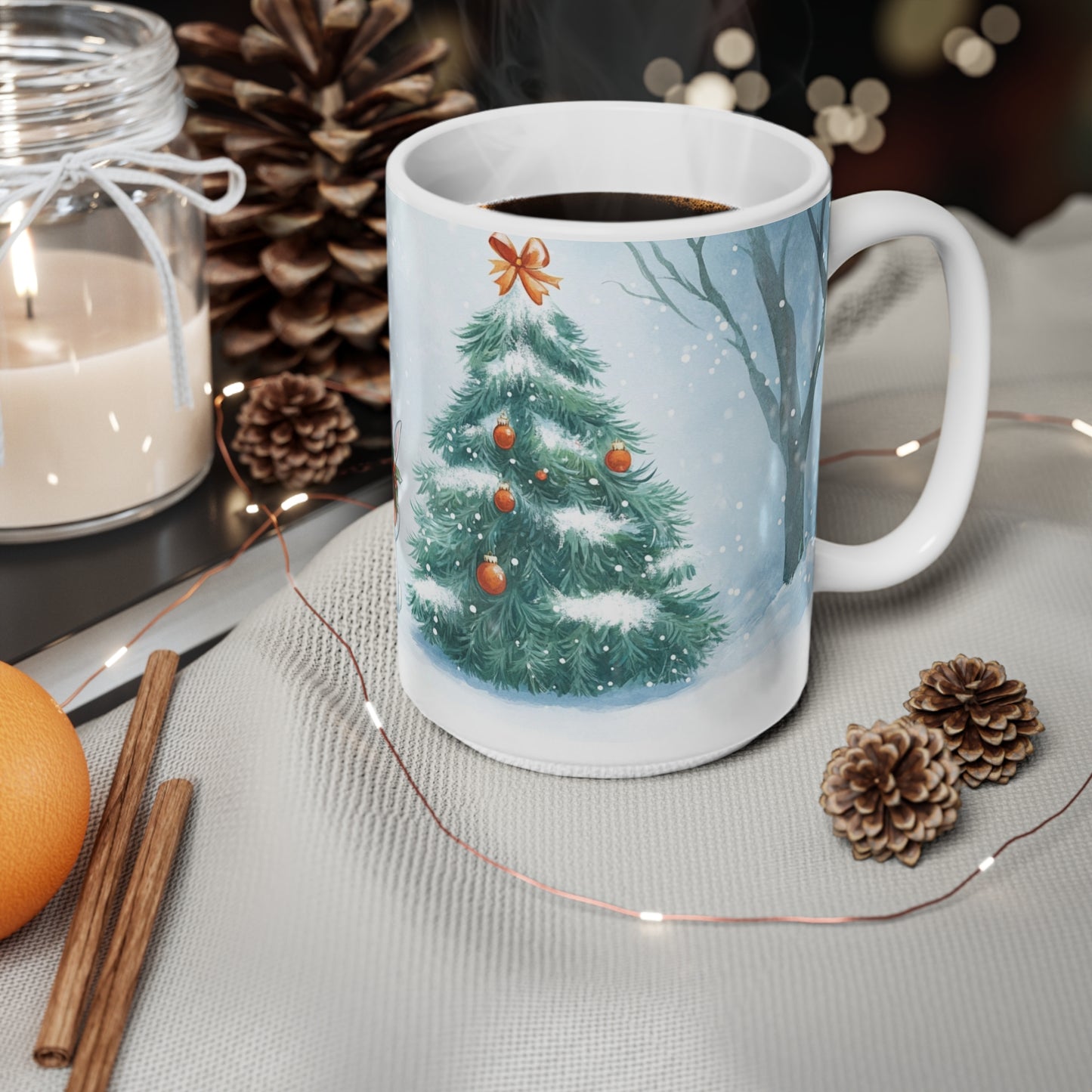 Keramisk Julekopp med Julemotiv #18 – Perfekt Gave til Kaffe, Te eller Kakao