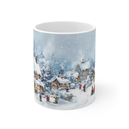 Keramisk Julekopp med Julemotiv #14 – Perfekt Gave til Kaffe, Te eller Kakao