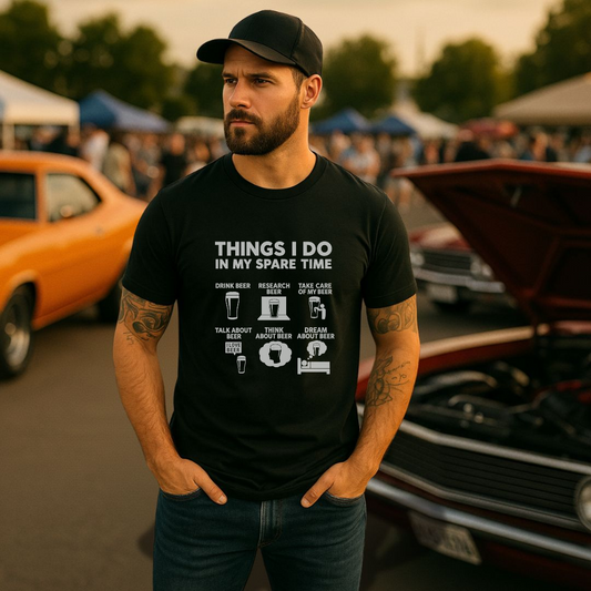 Things I Do in My Spare Time – Beer Edition T-Skjorte