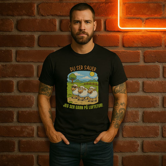 Du ser sauer – jeg ser garn på luftetur T-skjorte
