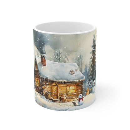 Keramisk Julekopp med Julemotiv #8 – Perfekt Gave til Kaffe, Te eller Kakao