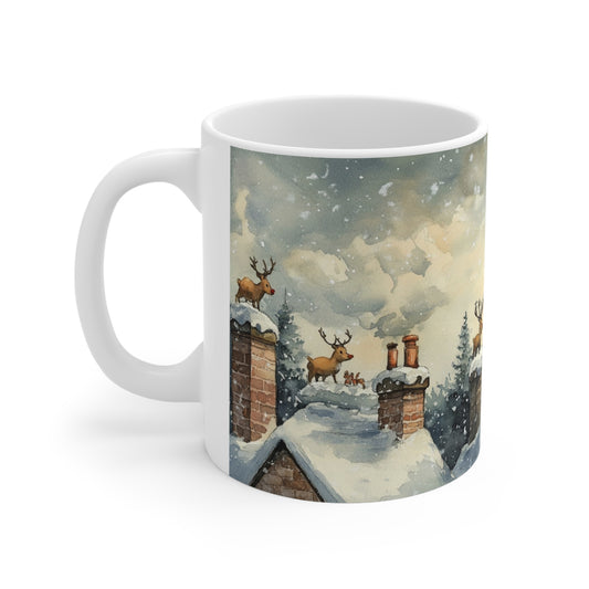 Keramisk Julekopp med Julemotiv #81 – Perfekt Gave til Kaffe, Te eller Kakao