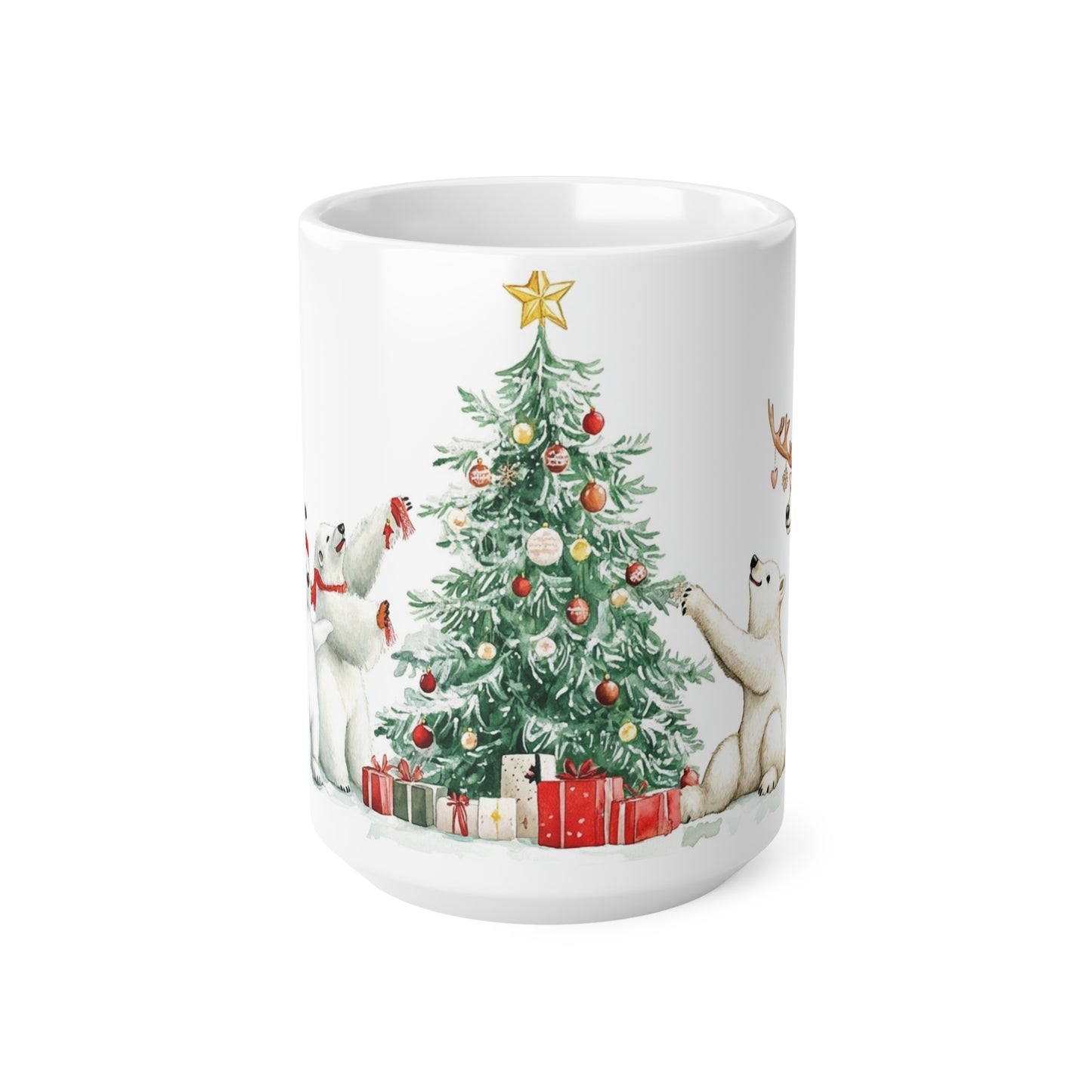 Keramisk Julekopp med Julemotiv #55 – Perfekt Gave til Kaffe, Te eller Kakao