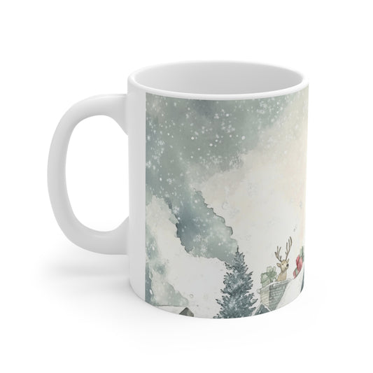 Keramisk Julekopp med Julemotiv #83 – Perfekt Gave til Kaffe, Te eller Kakao