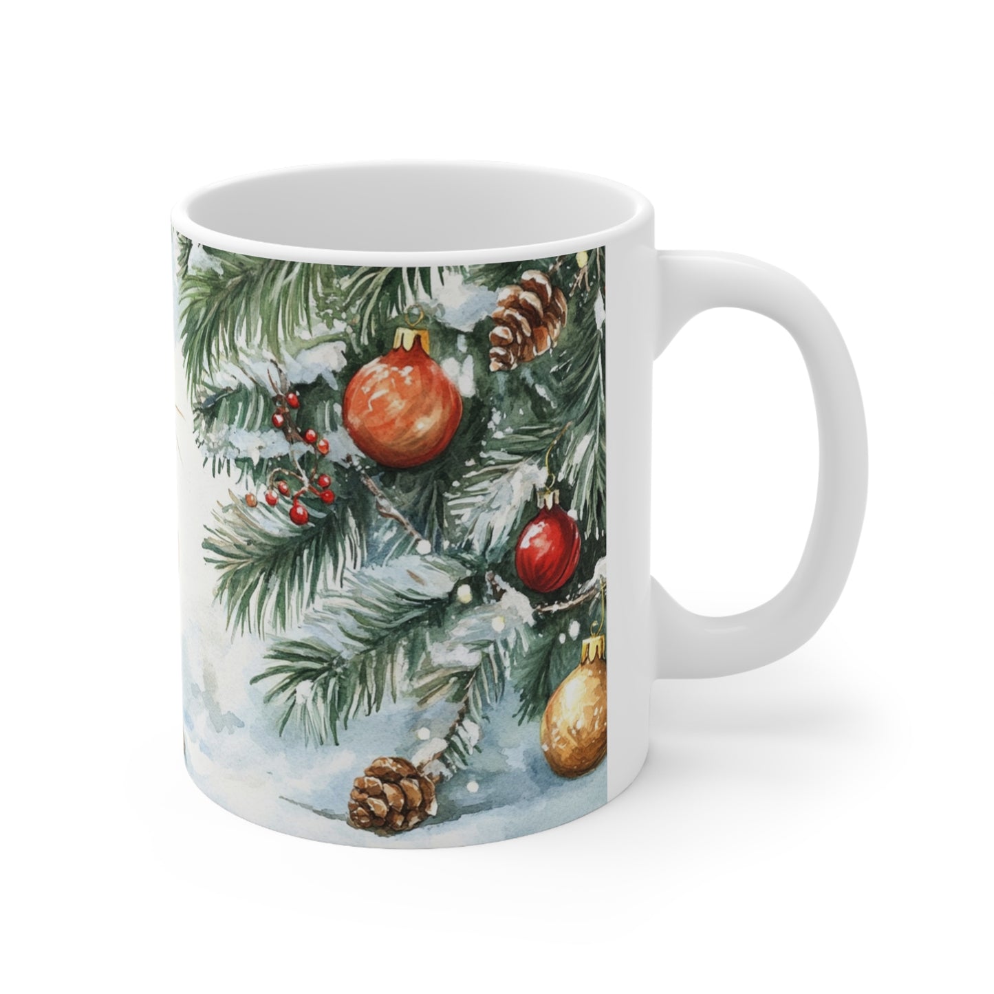 Keramisk Julekopp med Julemotiv #25 – Perfekt Gave til Kaffe, Te eller Kakao