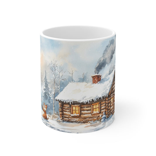 Keramisk Julekopp med Julemotiv #5 – Perfekt Gave til Kaffe, Te eller Kakao