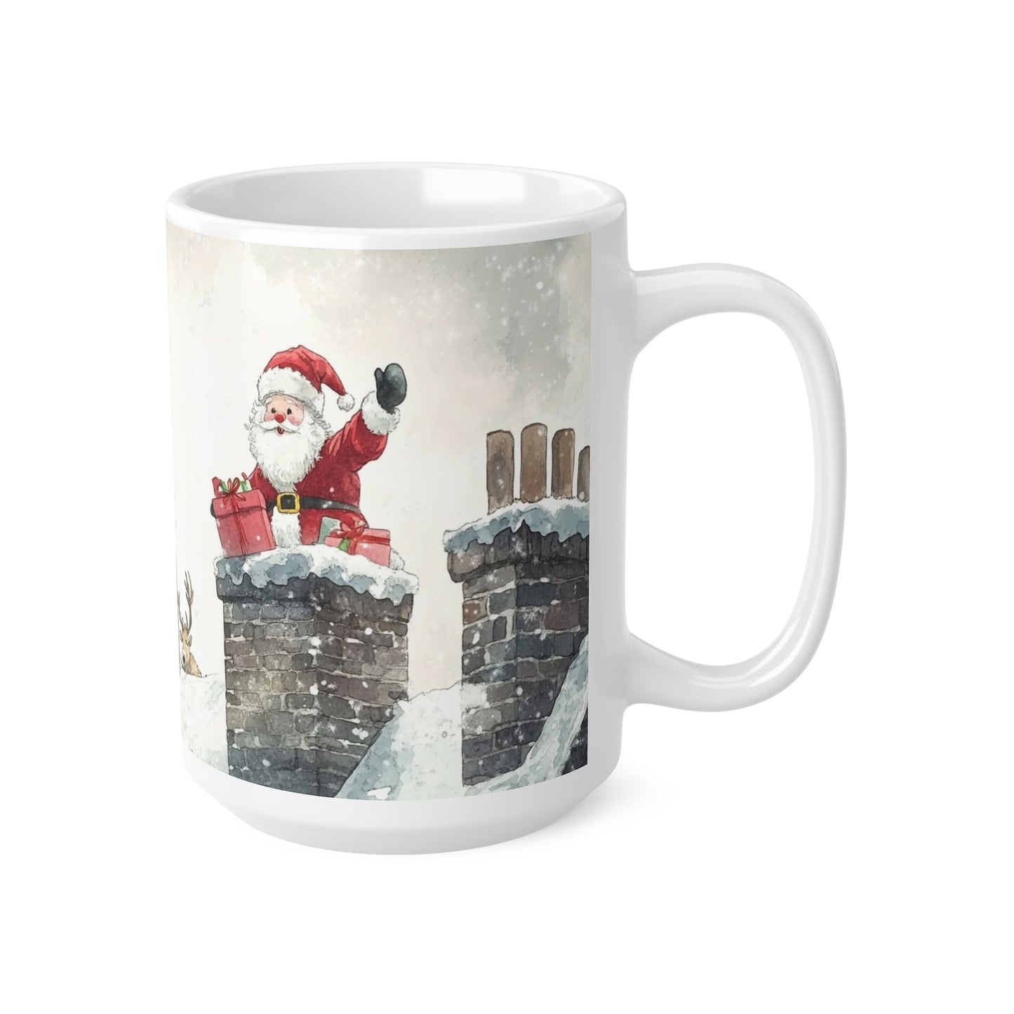 Keramisk Julekopp med Julemotiv #83 – Perfekt Gave til Kaffe, Te eller Kakao