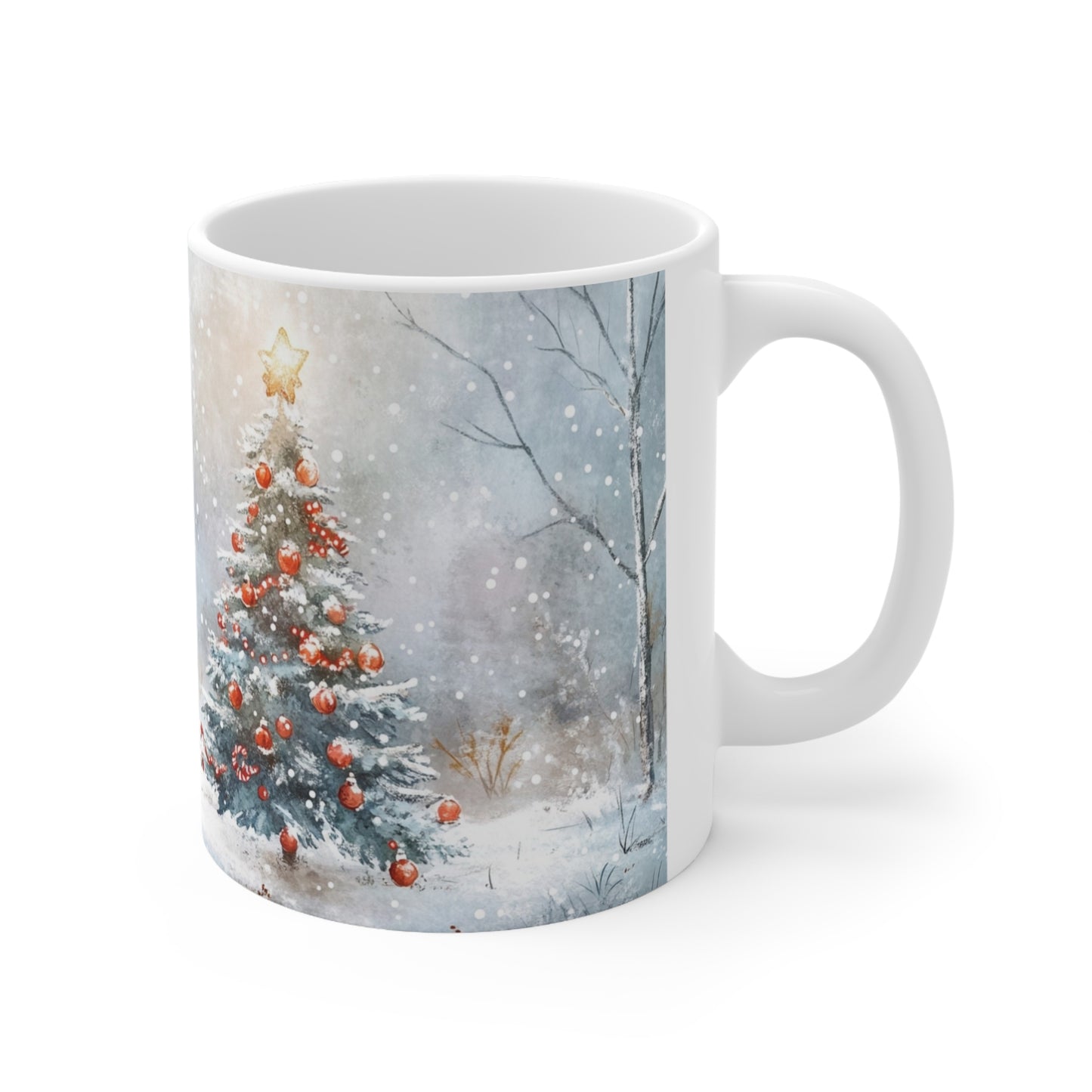 Keramisk Julekopp med Julemotiv #95 – Perfekt Gave til Kaffe, Te eller Kakao