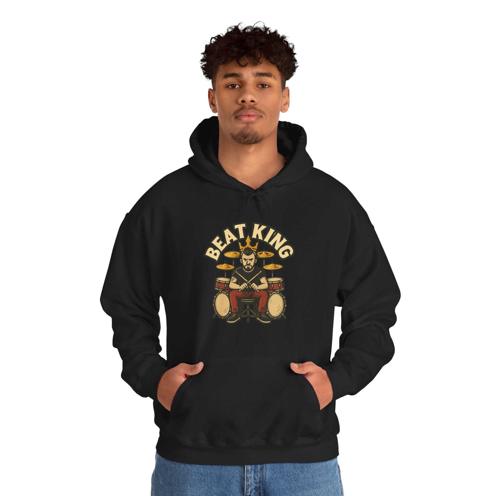 Beat King Hoodie - Drummer Unisex Sweatshirt - Lucky Spark