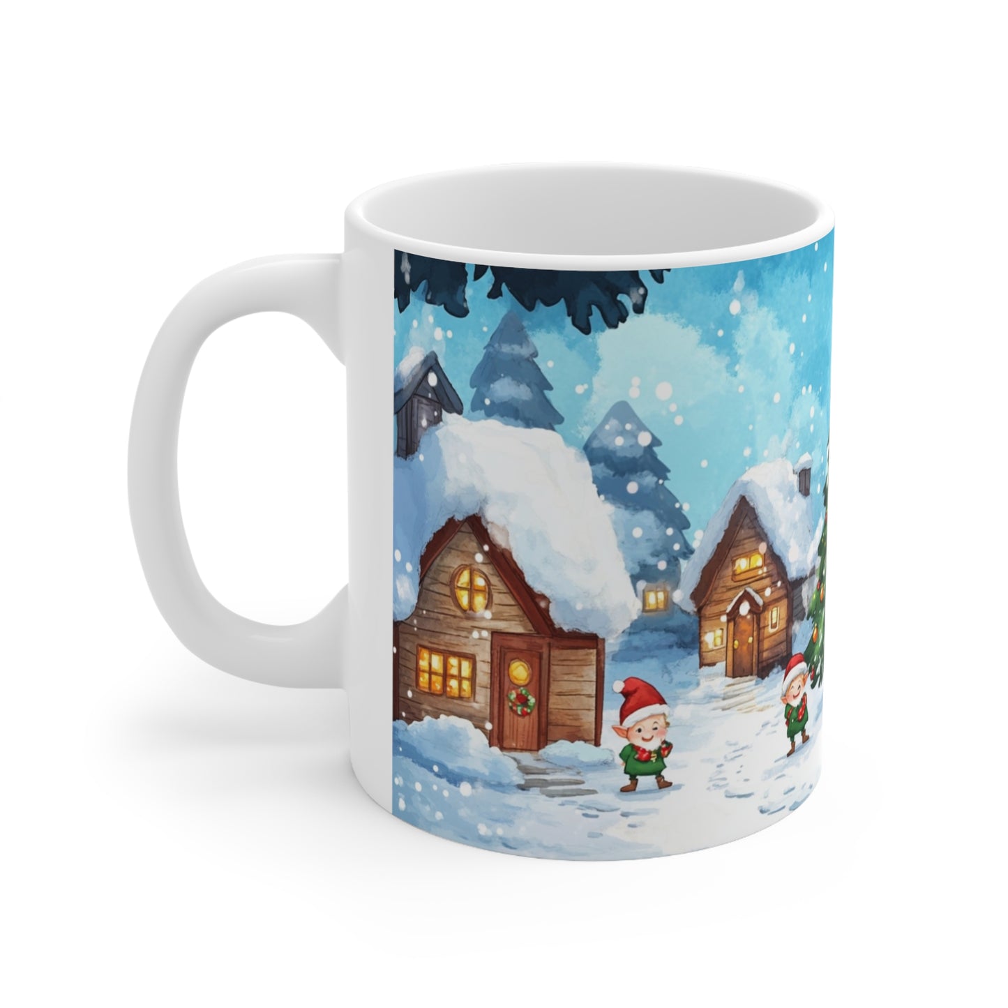 Keramisk Julekopp med Julemotiv #94 – Perfekt Gave til Kaffe, Te eller Kakao