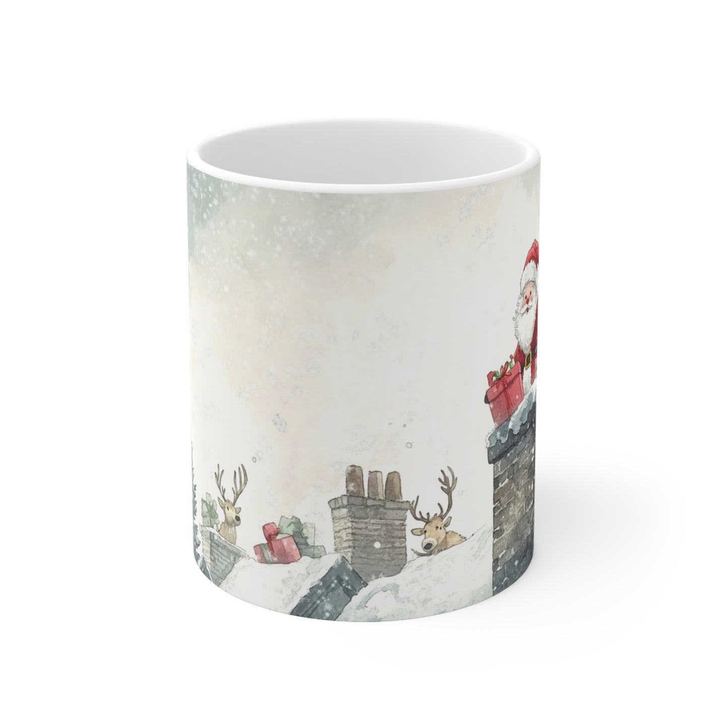 Keramisk Julekopp med Julemotiv #83 – Perfekt Gave til Kaffe, Te eller Kakao