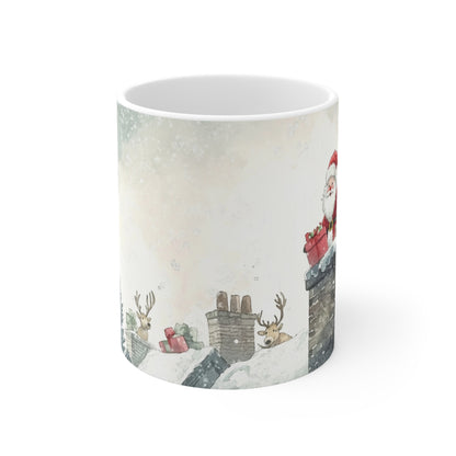 Keramisk Julekopp med Julemotiv #83 – Perfekt Gave til Kaffe, Te eller Kakao