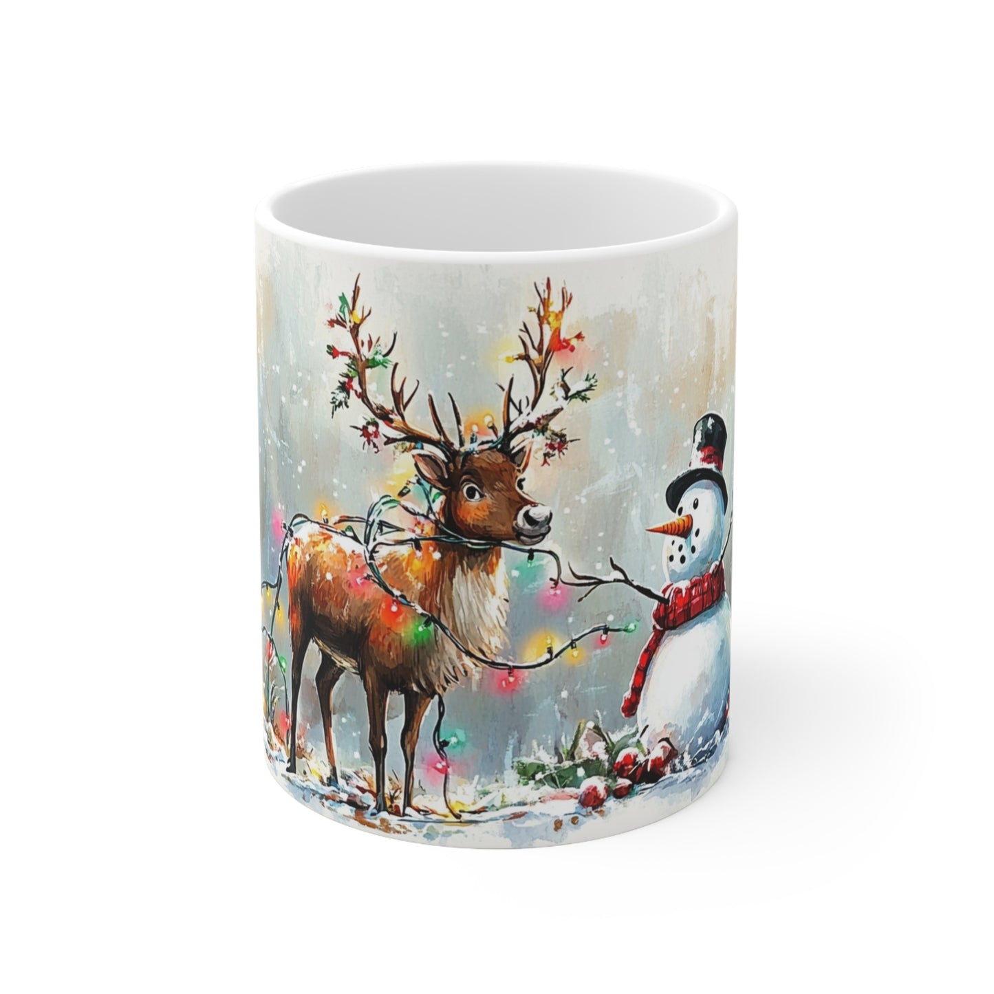 Keramisk Julekopp med Julemotiv #36 – Perfekt Gave til Kaffe, Te eller Kakao