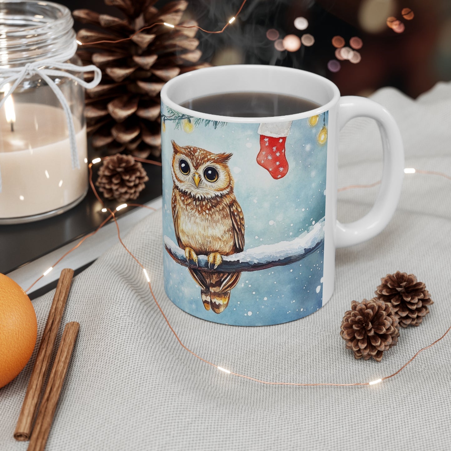 Keramisk Julekopp med Julemotiv #22 – Perfekt Gave til Kaffe, Te eller Kakao