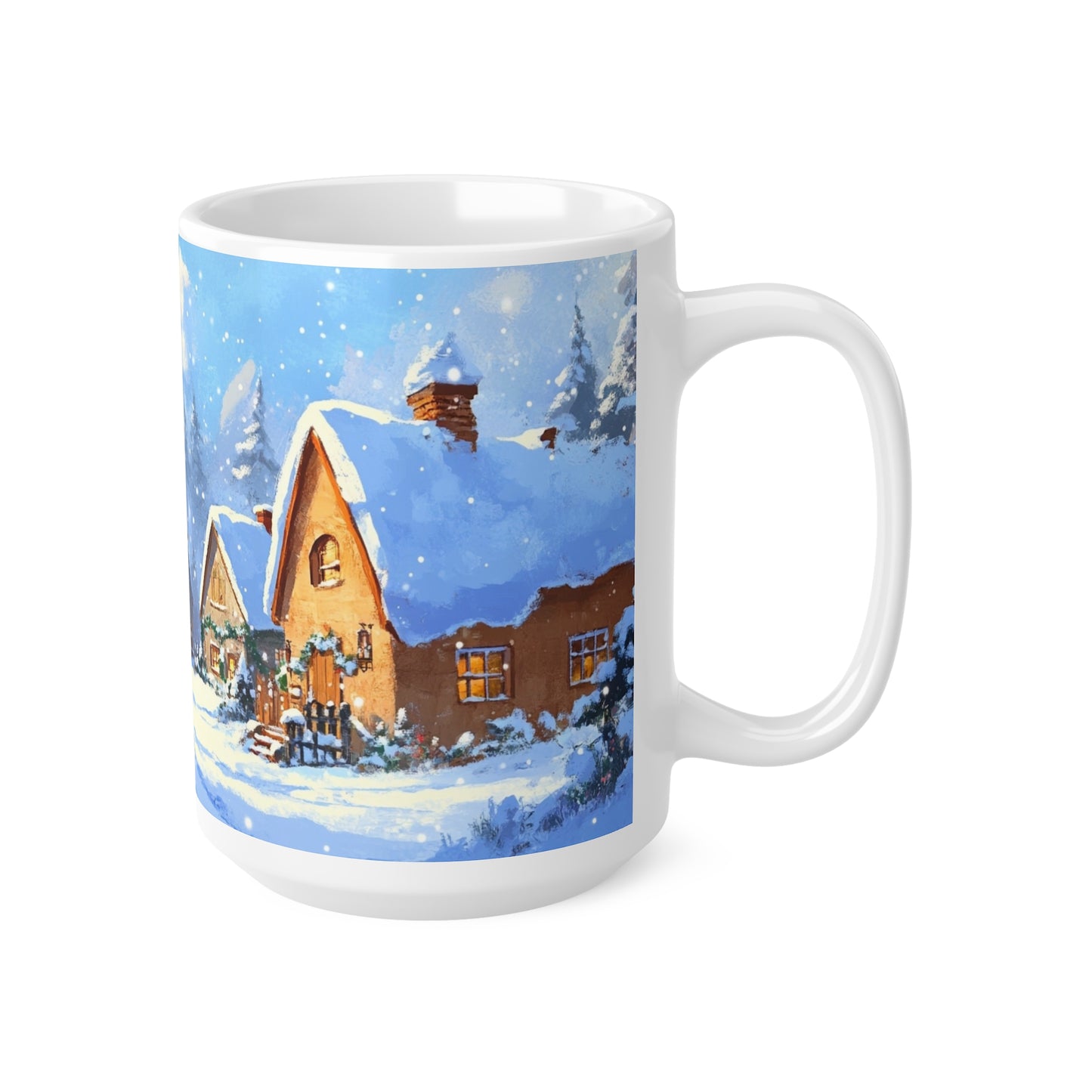 Keramisk Julekopp med Julemotiv #15 – Perfekt Gave til Kaffe, Te eller Kakao