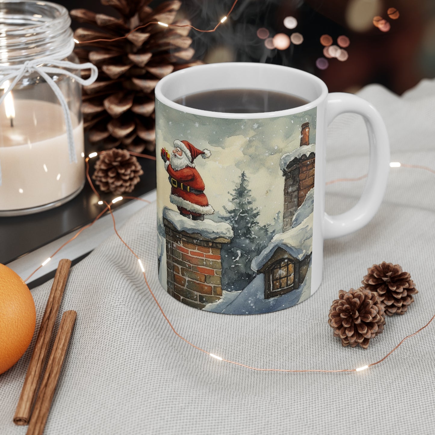 Keramisk Julekopp med Julemotiv #81 – Perfekt Gave til Kaffe, Te eller Kakao