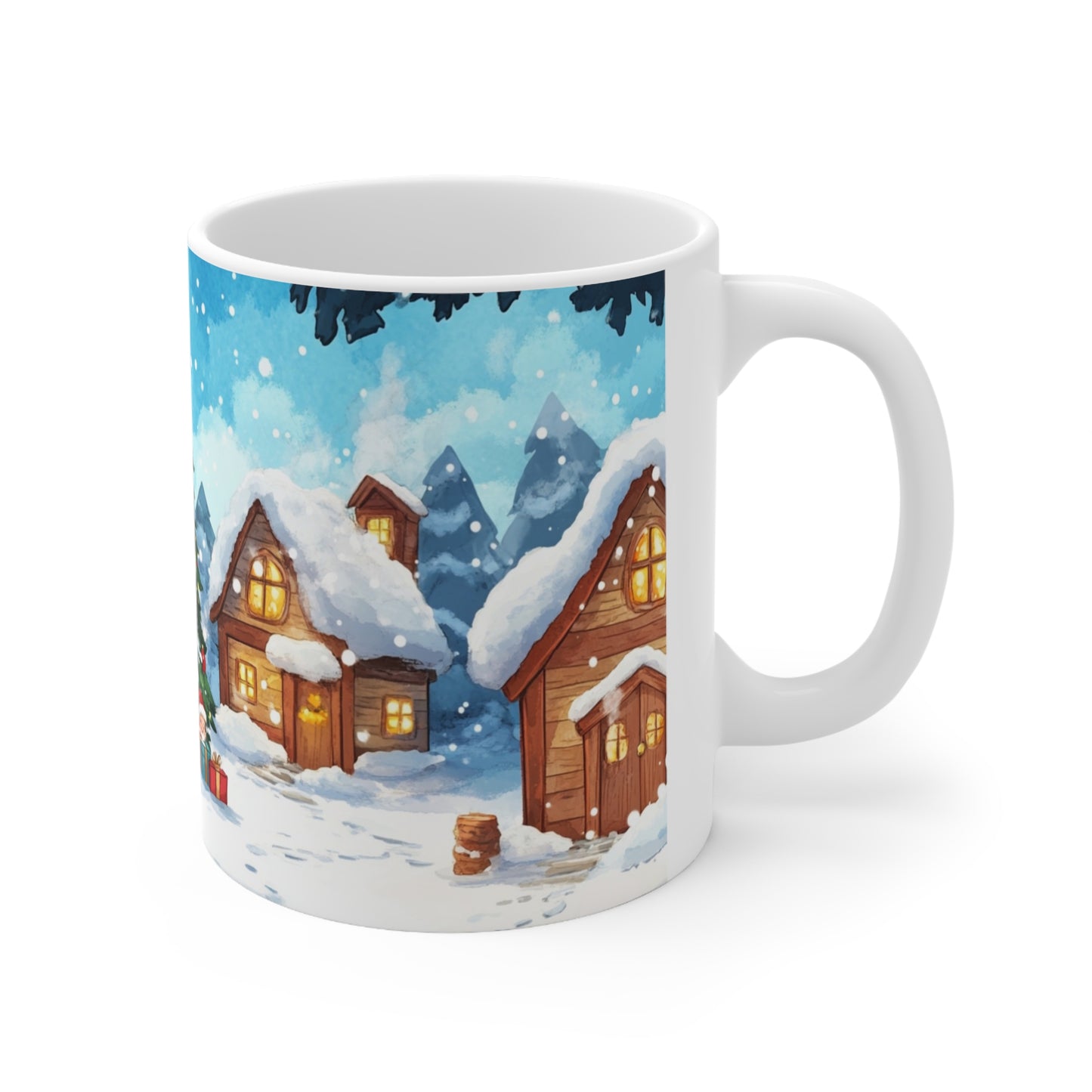 Keramisk Julekopp med Julemotiv #94 – Perfekt Gave til Kaffe, Te eller Kakao