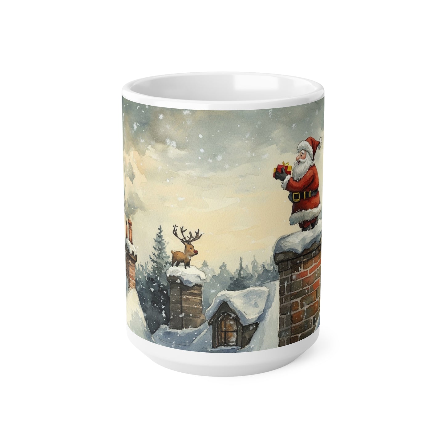 Keramisk Julekopp med Julemotiv #81 – Perfekt Gave til Kaffe, Te eller Kakao