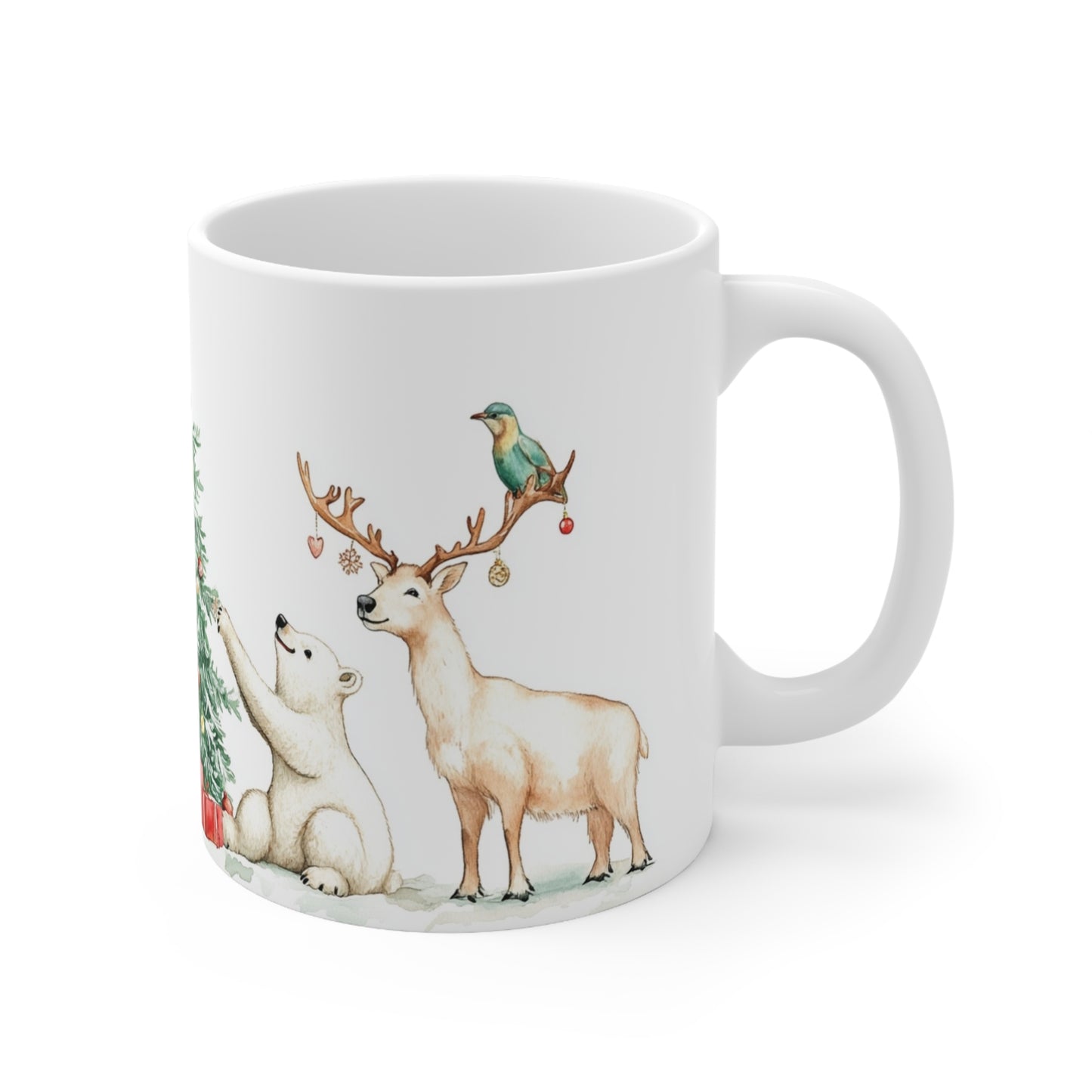 Keramisk Julekopp med Julemotiv #55 – Perfekt Gave til Kaffe, Te eller Kakao