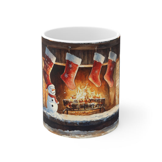 Keramisk Julekopp med Julemotiv #98 – Perfekt Gave til Kaffe, Te eller Kakao