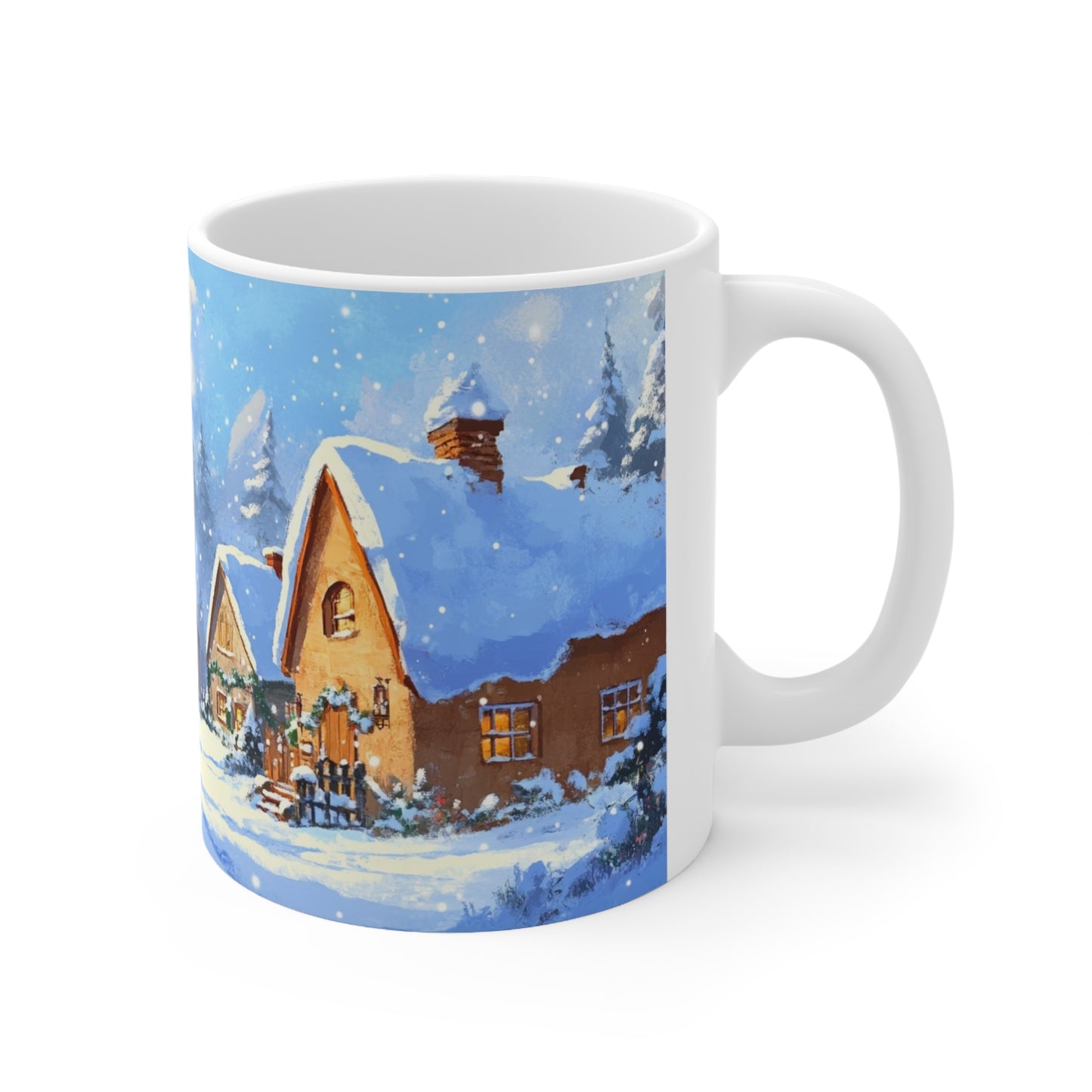 Keramisk Julekopp med Julemotiv #15 – Perfekt Gave til Kaffe, Te eller Kakao