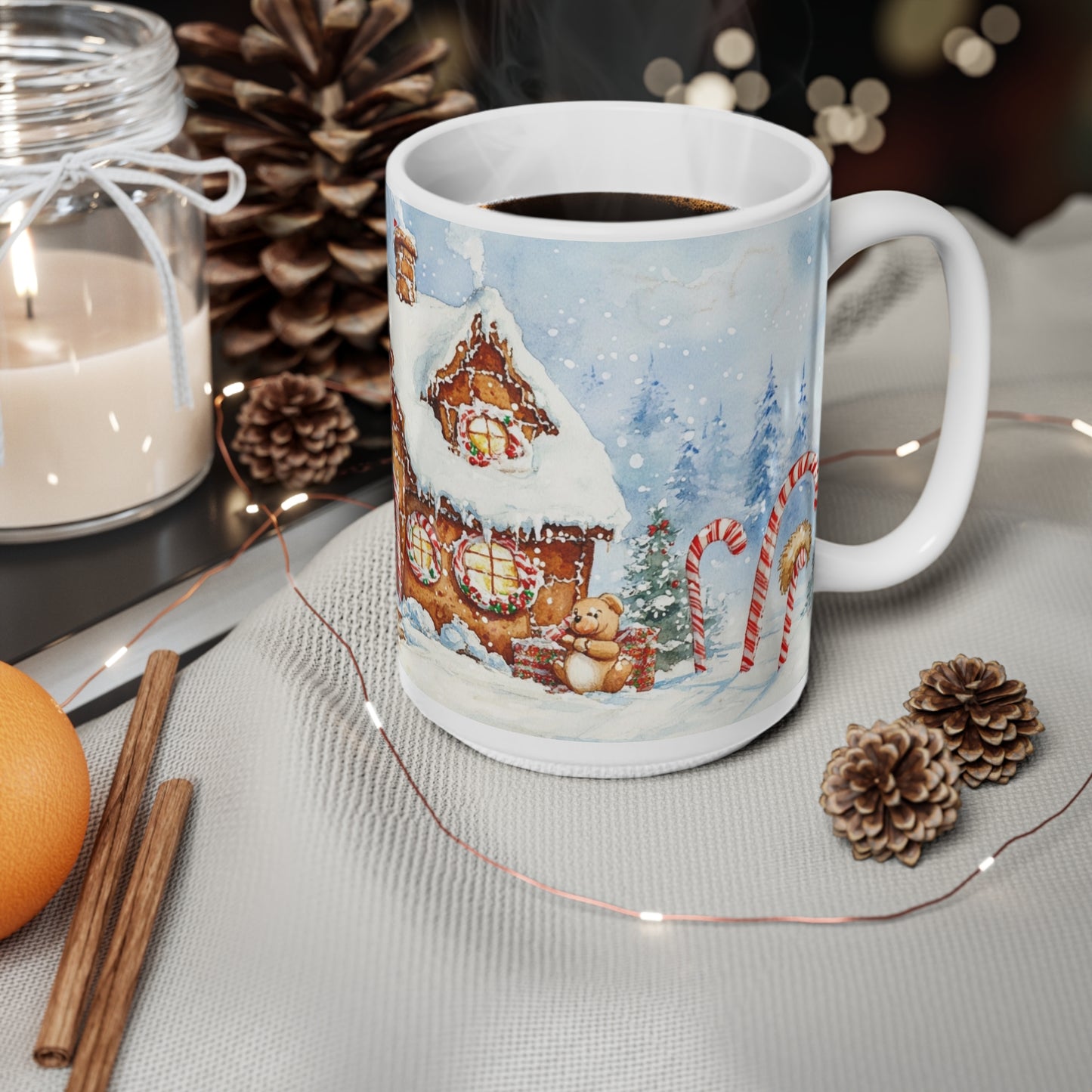 Keramisk Julekopp med Julemotiv #101 – Perfekt Gave til Kaffe, Te eller Kakao