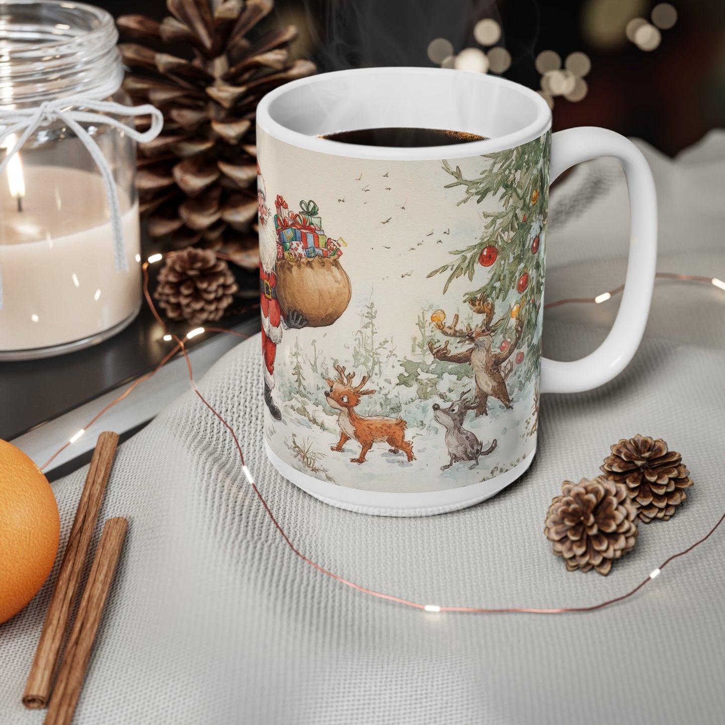 Keramisk Julekopp med Julemotiv #68 – Perfekt Gave til Kaffe, Te eller Kakao